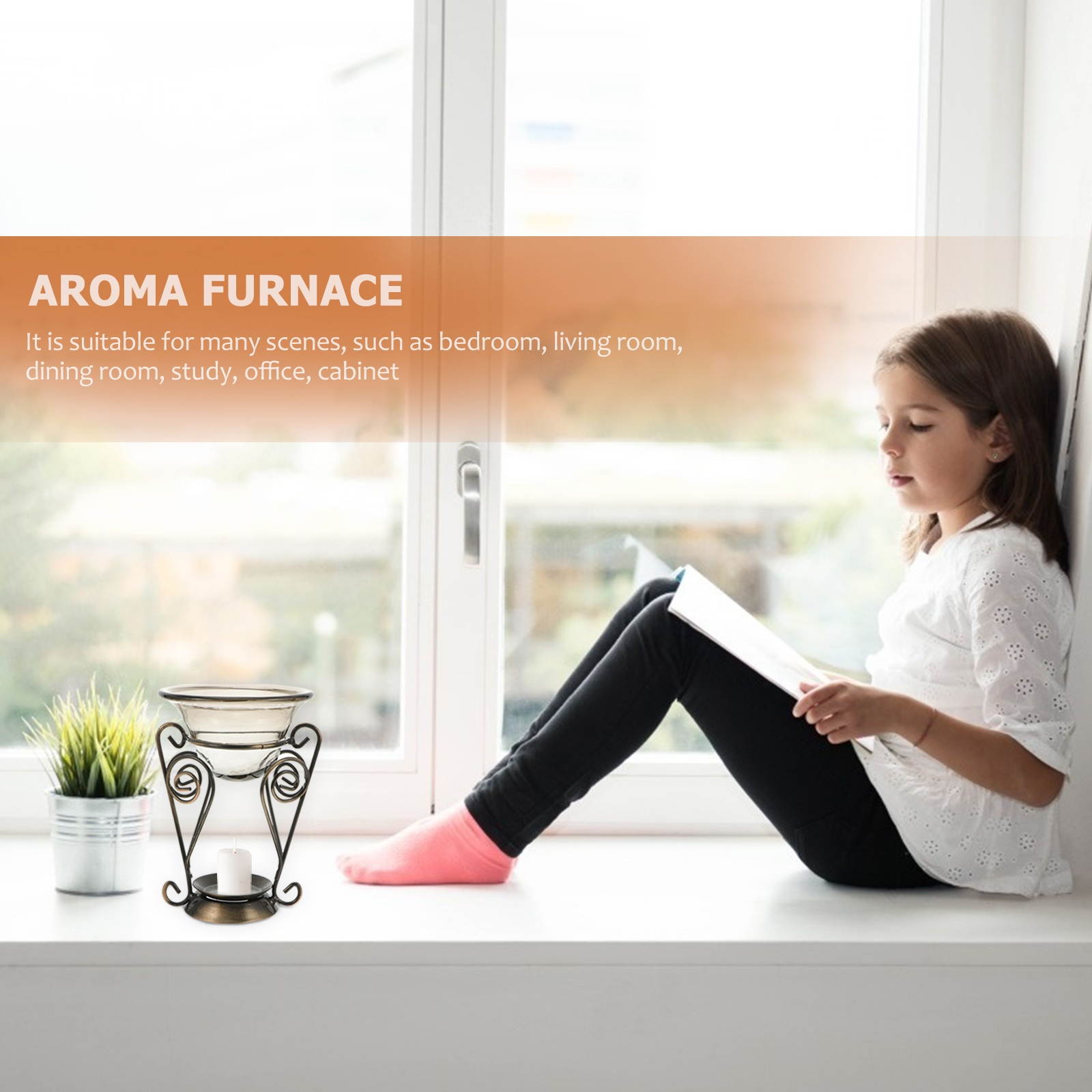 1pc Aroma Diffuser Burner Candle Aroma Burner Essential Oil Iron Burner