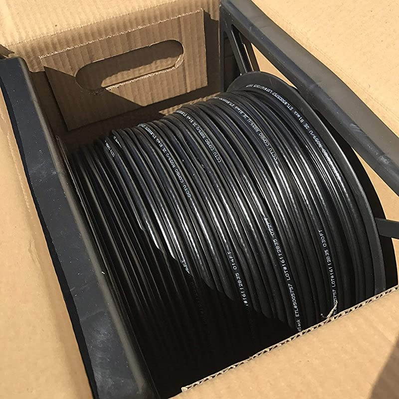 Cable 500 ft RG59 Siamese CCTV Combo Coaxial Cable 20AWG RG59 Video + 182 18AWG Power for Surviellance Security System 500 Ft Black