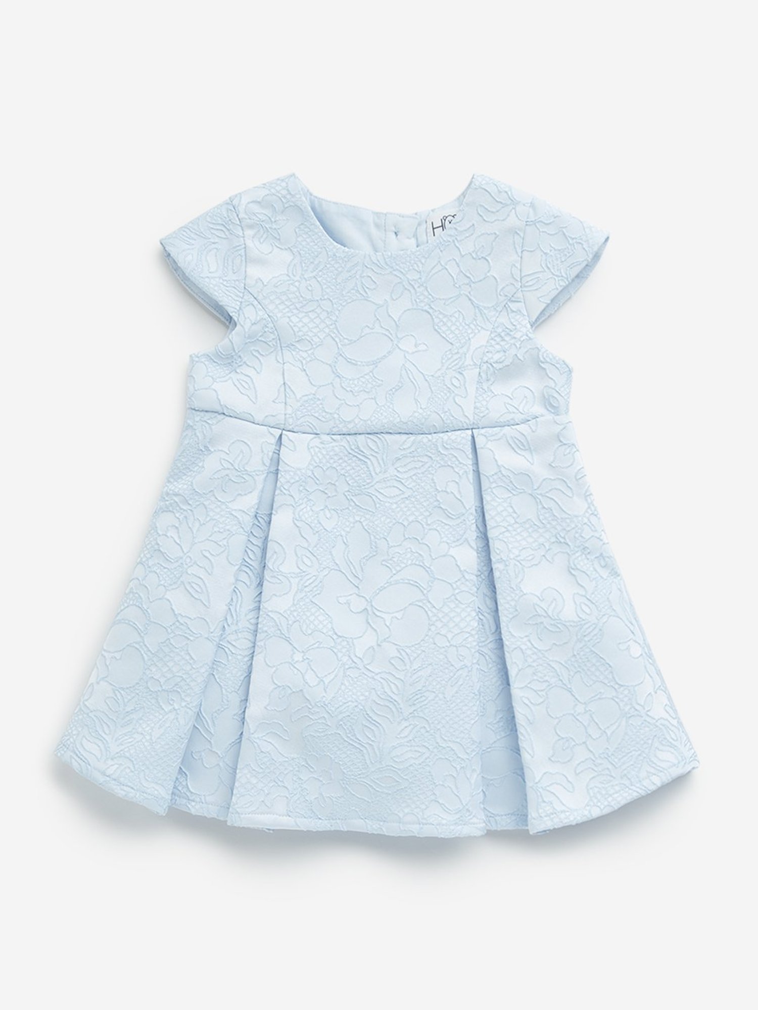 HOP Baby by Westside Blue Floral Lace Design Party Dress