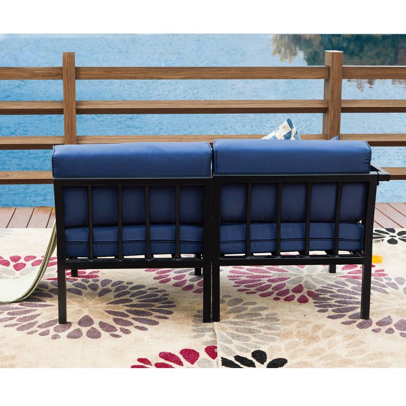 Corner Armless Patio Loveseat - Patio Festival