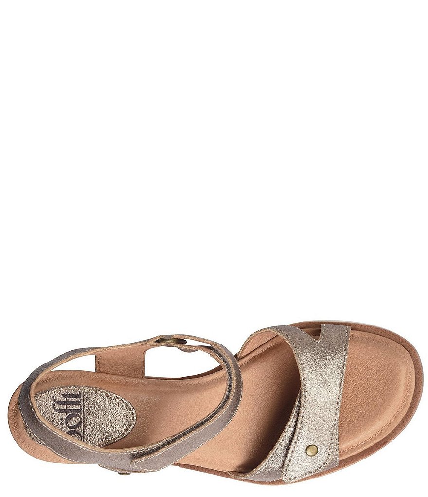 Sofft Cyndy Leather Sporty Wedge Sandals