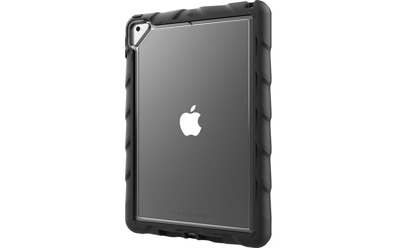 Gumdrop DropTech Clear for iPad 10.2 Case - For Apple iPad (7th Generation) Tablet - Apple Logo - Clear, Black