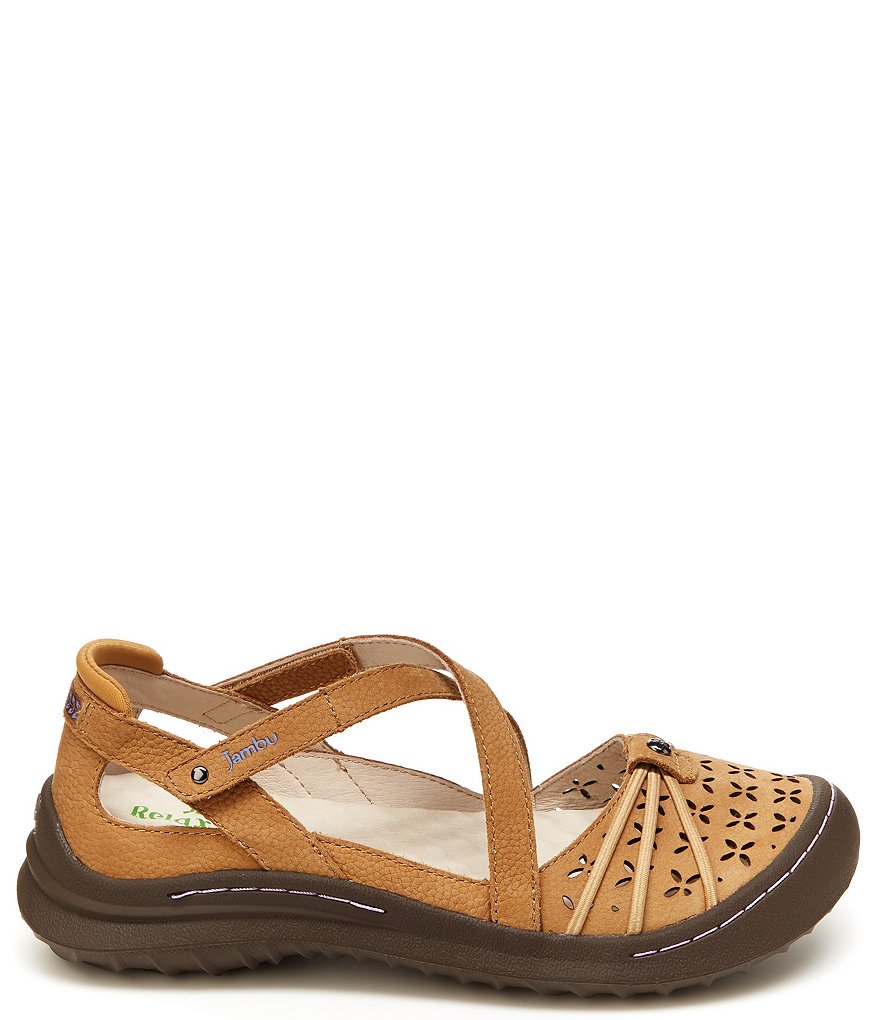 Jambu Pine Suede Cross Strap Mary Janes