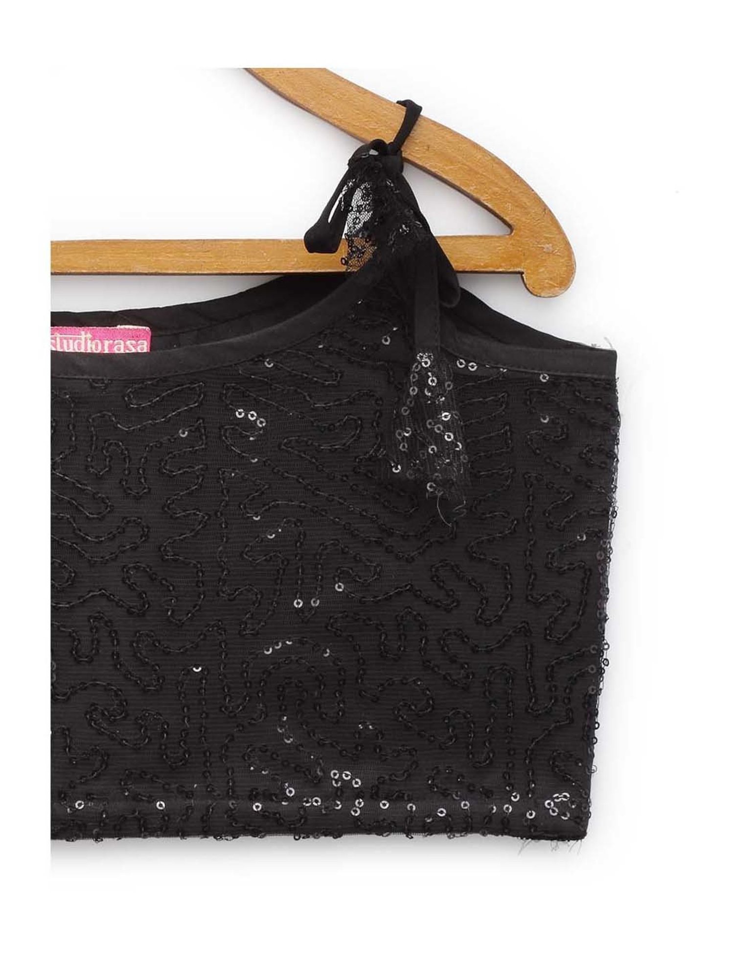 studiorasa Kids Black Embellished Top