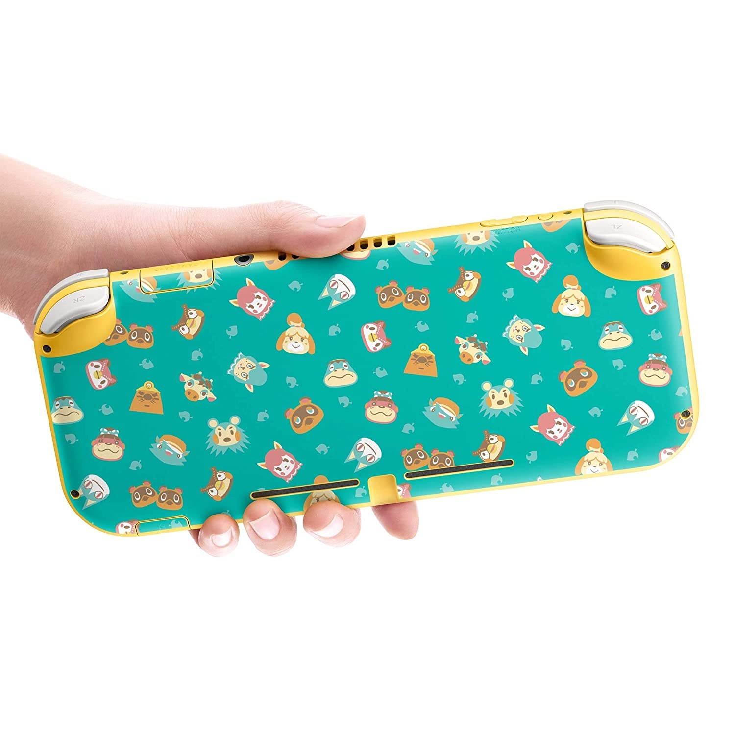 Controller Gear Authentic and Officially Licensed Animal Crossing: New Horizons - Teal Icons - Nintendo Switch Lite Skin - Not Machine Specific