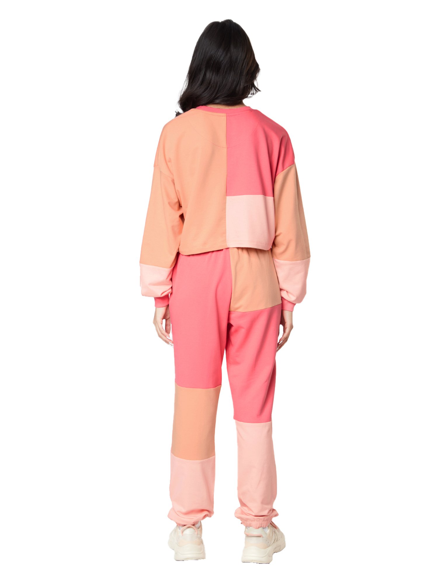 The Souled Store Multicolor Color-Block T-Shirt With Joggers