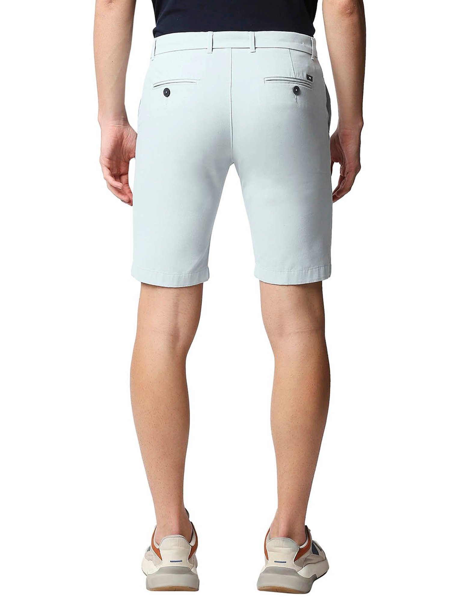 Basics Light Blue Comfort Fit Shorts