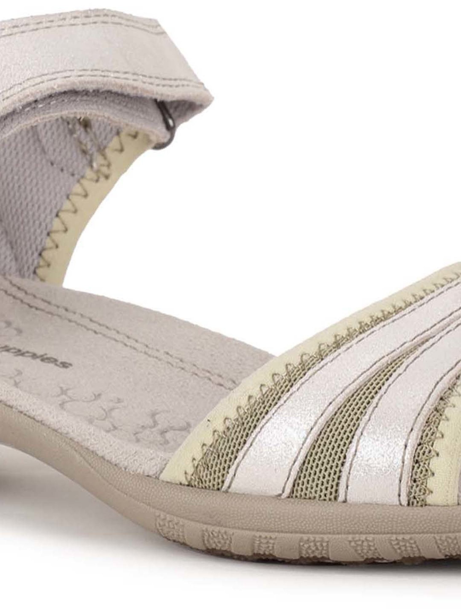 Hush Puppies by Bata Women's Silver Ankle Strap Wedges