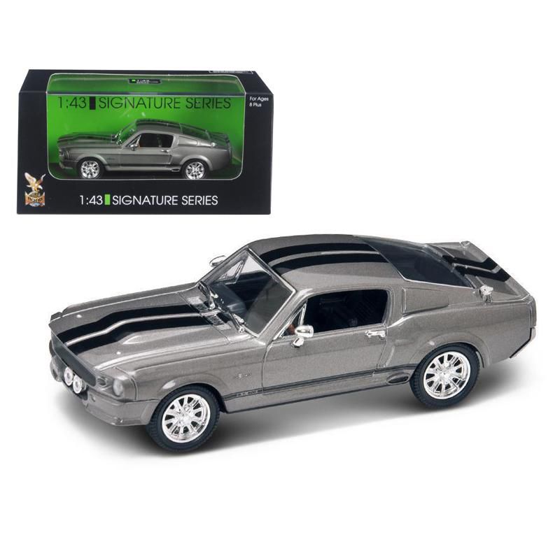 1967 Shelby Mustang GT 500E Grey Signature Series 1/43 Diecast Model by Road Signature
