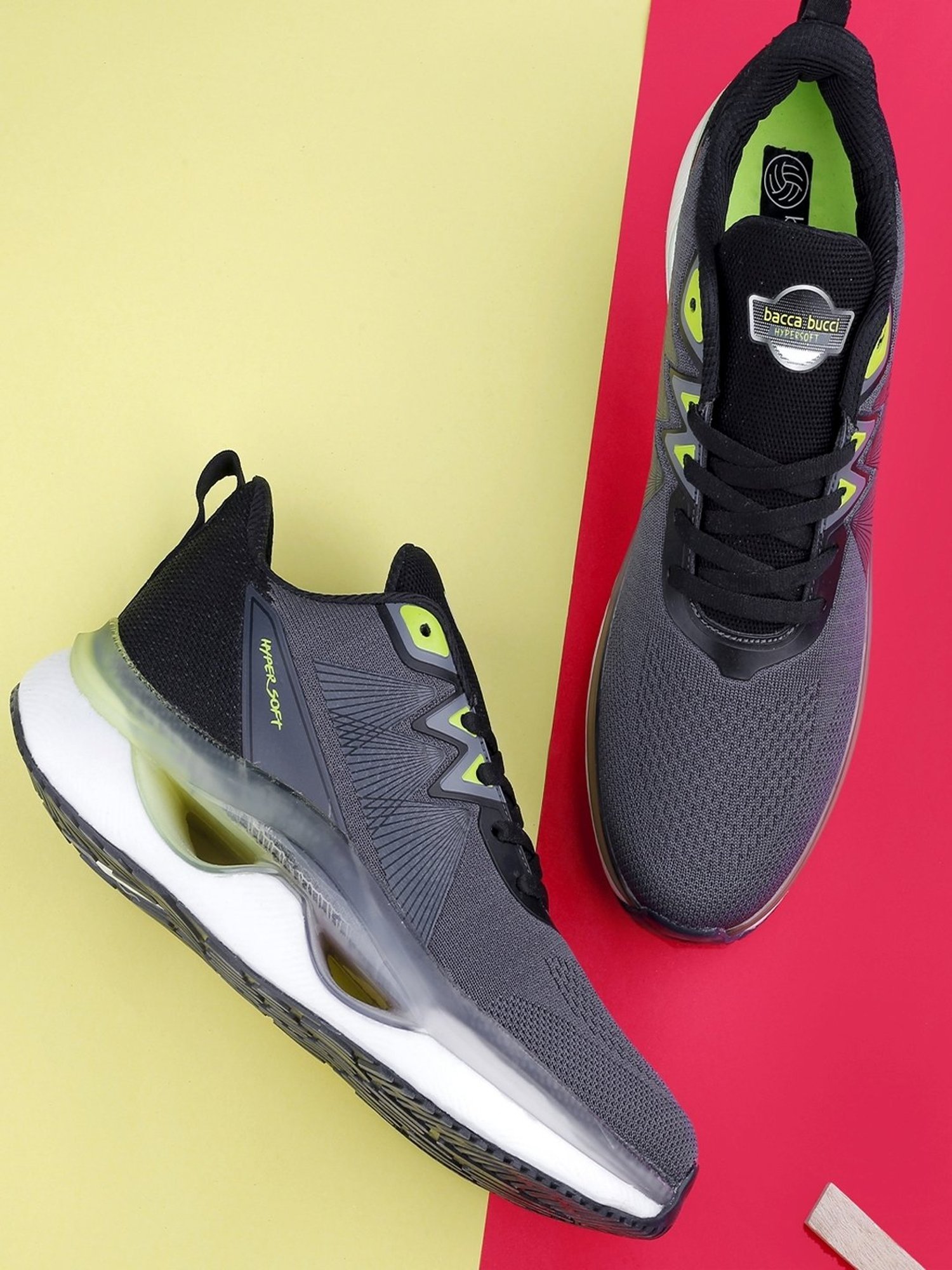 Bacca Bucci Men's HYPERSOFT Grey Running Shoes