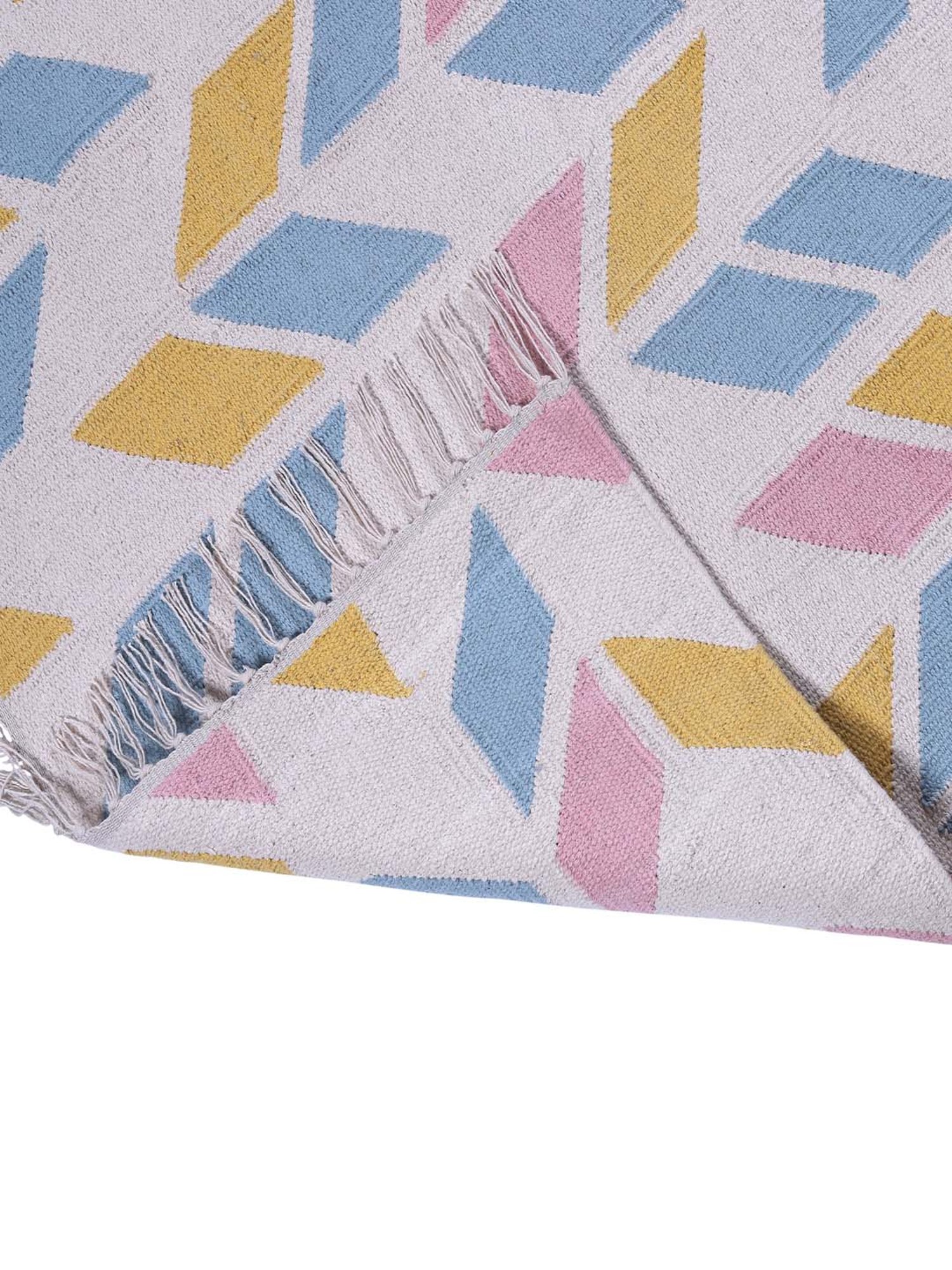 Pequra Multicolored Cotton Floor Covering Jora Runner Rug