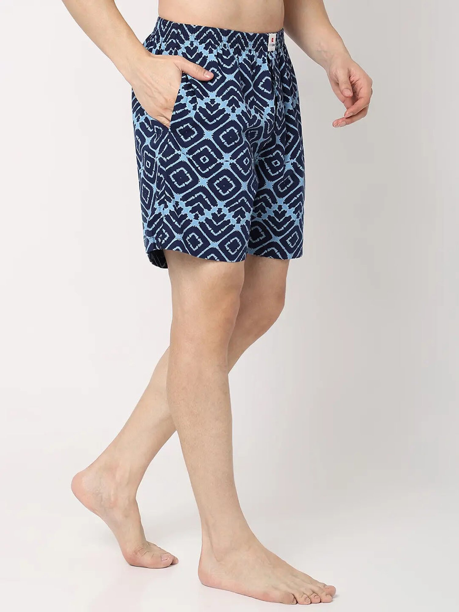 UnderJeans by Spykar Blue Printed Boxer Shorts