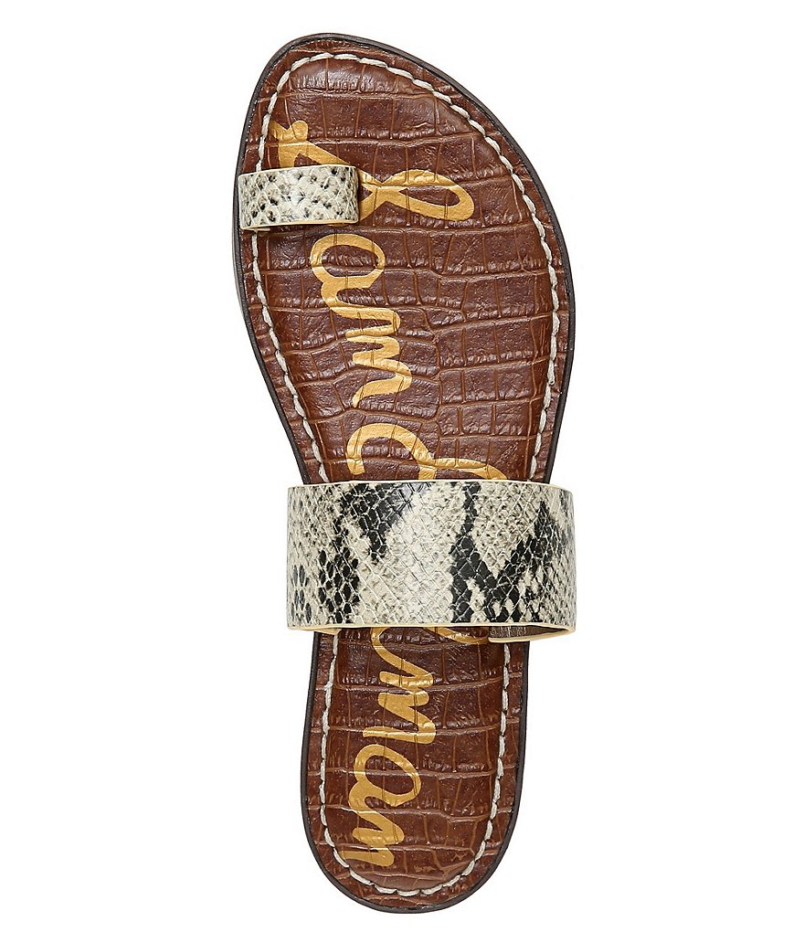 Sam Edelman Gorgene Snake Print Toe Ring Sandals