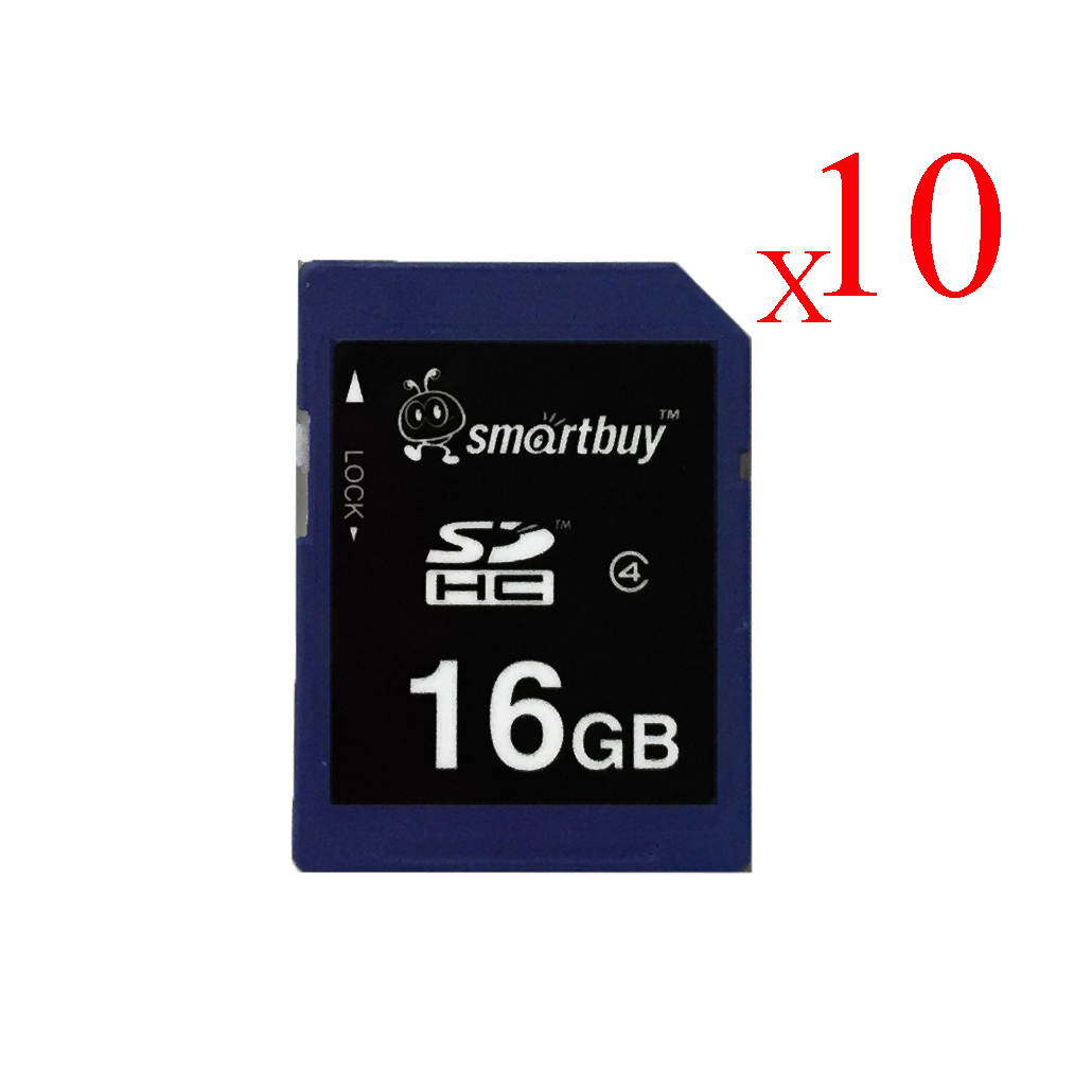 Smartbuy SDHC Class 4 Flash Memory Card SD HC Secure Digital C4 Fast Speed for Camera (16GB - 2 Packs)
