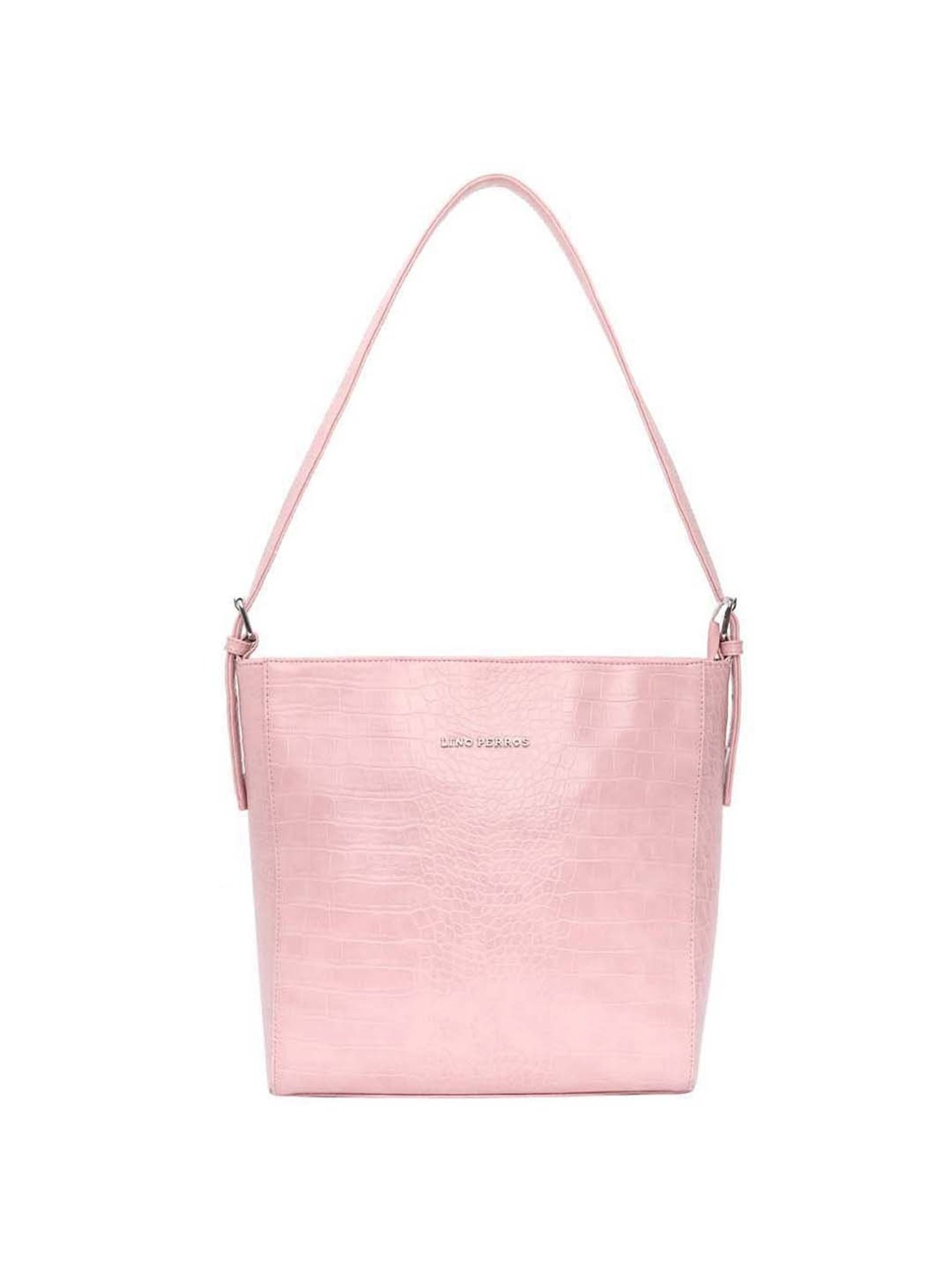 Lino Perros Pink Textured Medium Shoulder Bag