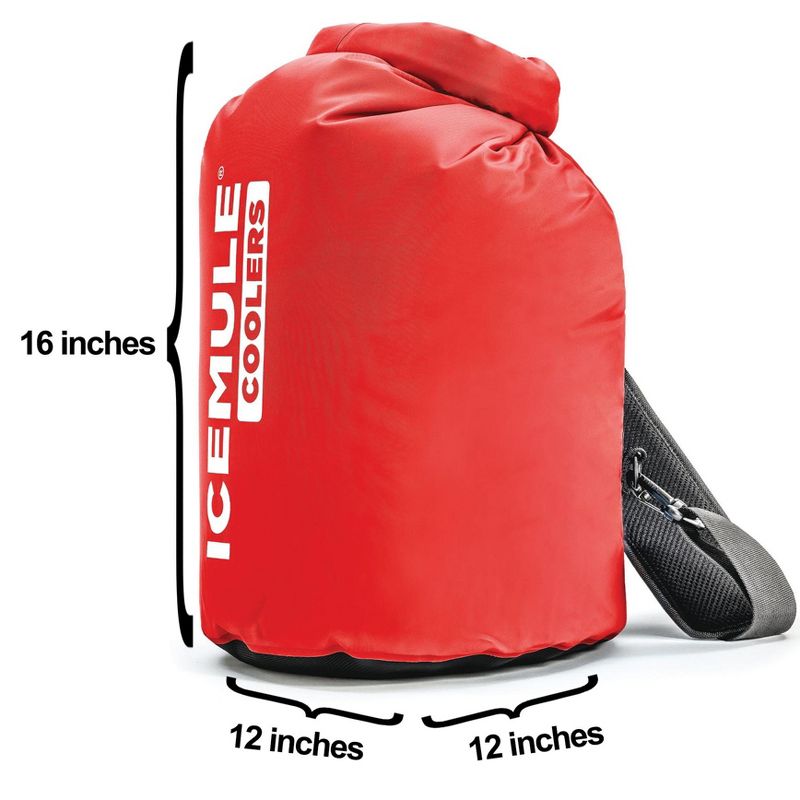 IceMule 1006 Classic Collapsible Portable Soft Sided Roll Top 20 Liter 18 Can Lightweight Insulated Waterproof Leak Proof Backpack Cooler Sling Bag