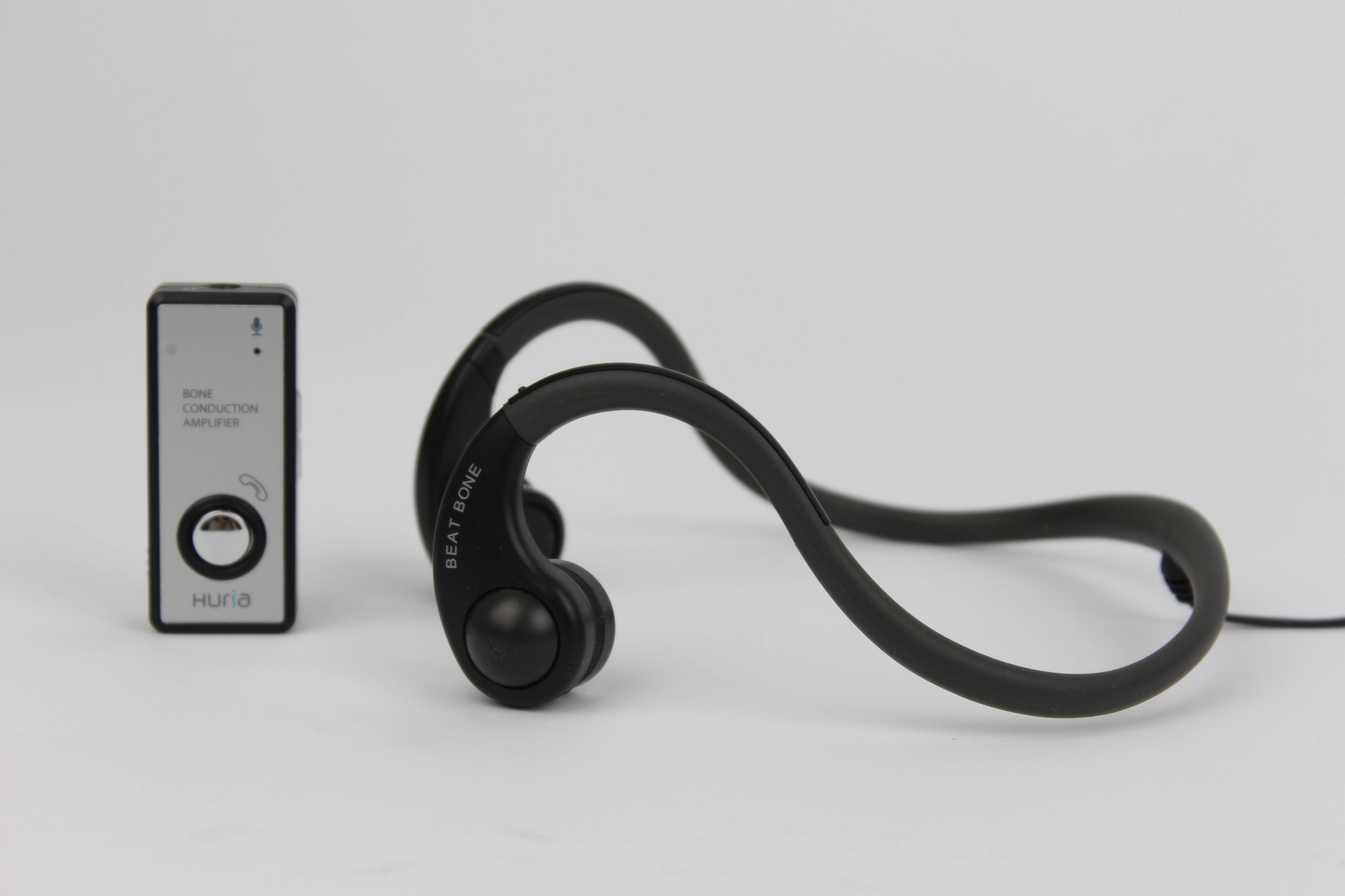 Hitrons Solutions ENO-BBLK Open Ear Bone Conduction Headphone with Amplifier, Microphone & Sports - Black