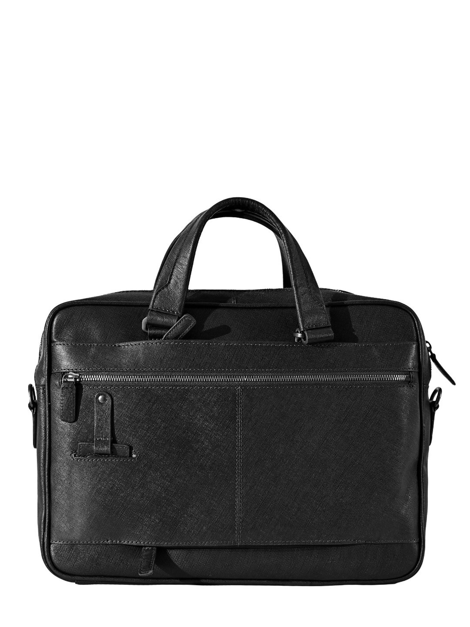 Eske Lewes 15 inch Black Leather Large Laptop Messenger Bag