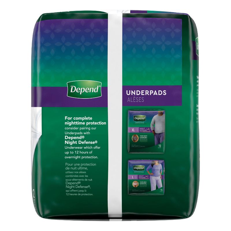Depend Underpads for Incontinence - Overnight Absorbency - 12ct