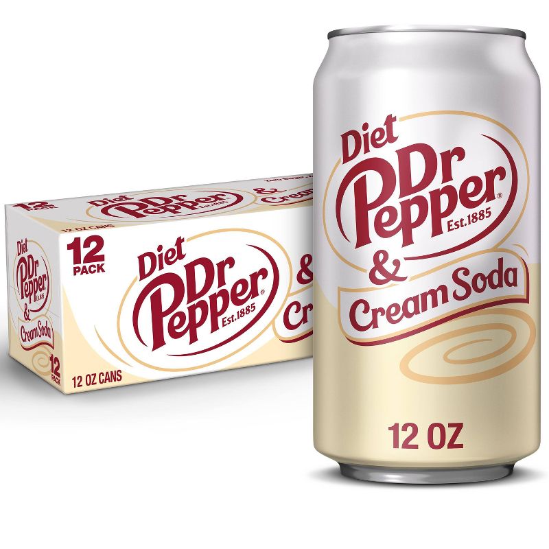Diet Dr Pepper Cream Soda - 12pk/12 fl oz Cans