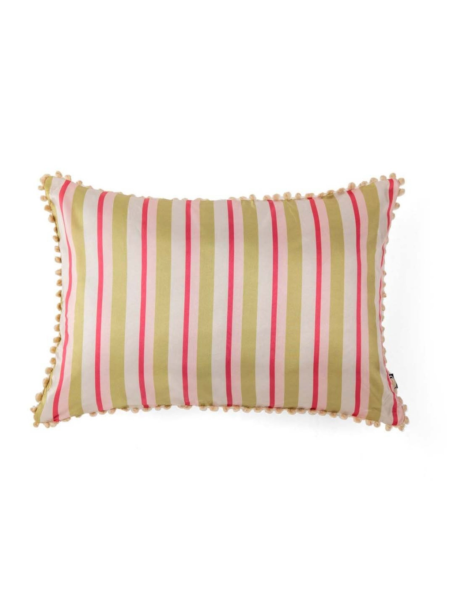 Home4U Noah Gold & Pink Polyester Cushion Cover - Set of 1