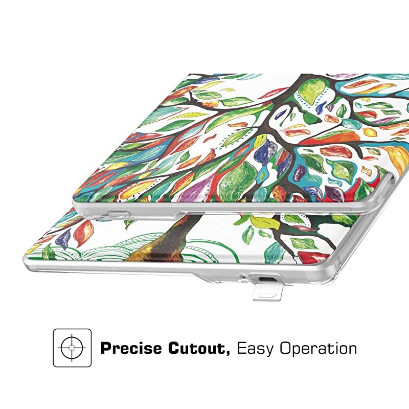 Case Fits All-New Kindle Oasis (9th and 10th Generation ONLY, 2017 and 2019 Release), Slim Lightweight Cover with Translucent Frosted Back Protector - Almond Blossom