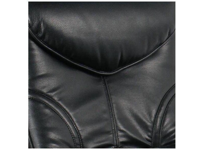 BenchMaster Newport Black Swivel Recliner and Slanted Ottoman