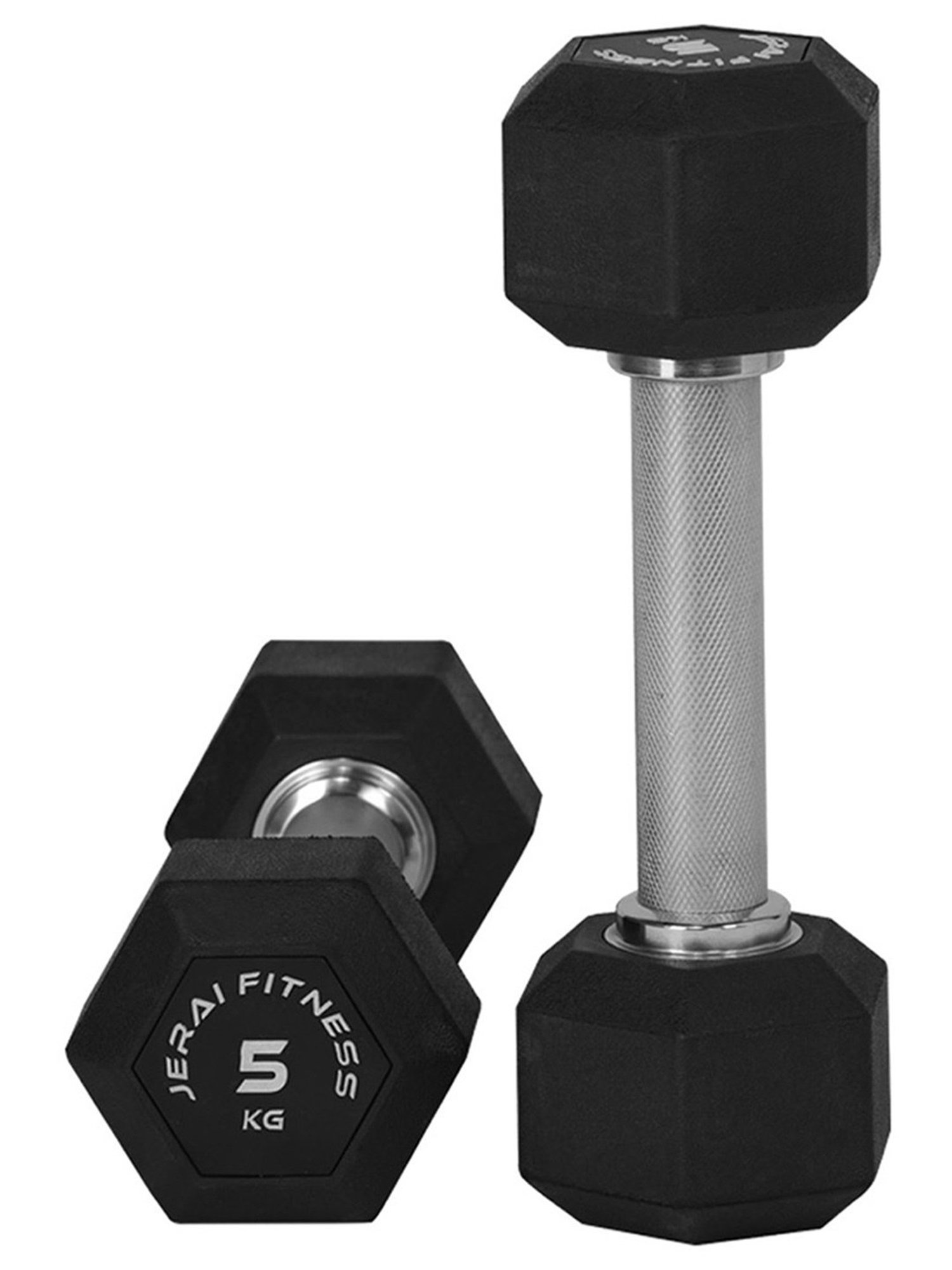 Jerai Fitness JDDK5 Diamond Cut Dumbbells (Black)