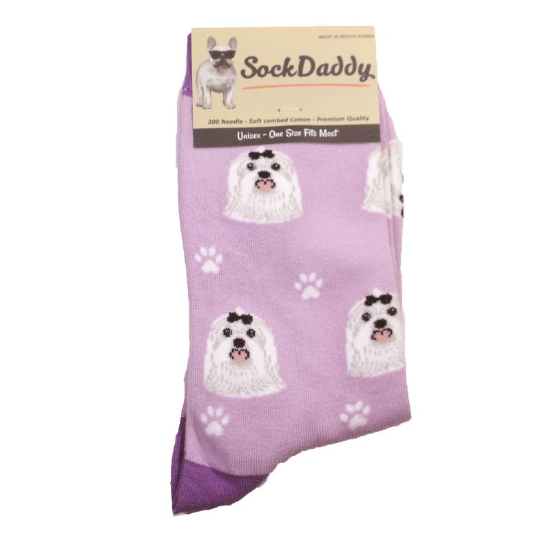 Novelty Socks 15.25" Maltese Socks Premium Quality E & S Pet  -  Socks