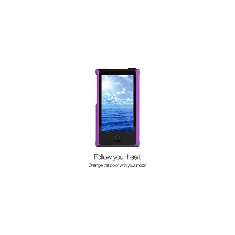 iPod Nano 7 case  Ultra Slim Protective Case for iPod Nano 7amp8th Generation with Premium Tempered Glass Screen Protector Mystic Purple