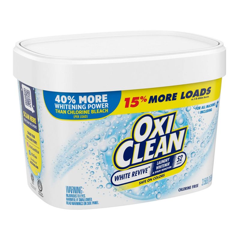 OxiClean White Revive Laundry Whitener + Stain Remover Powder - 3.5lbs