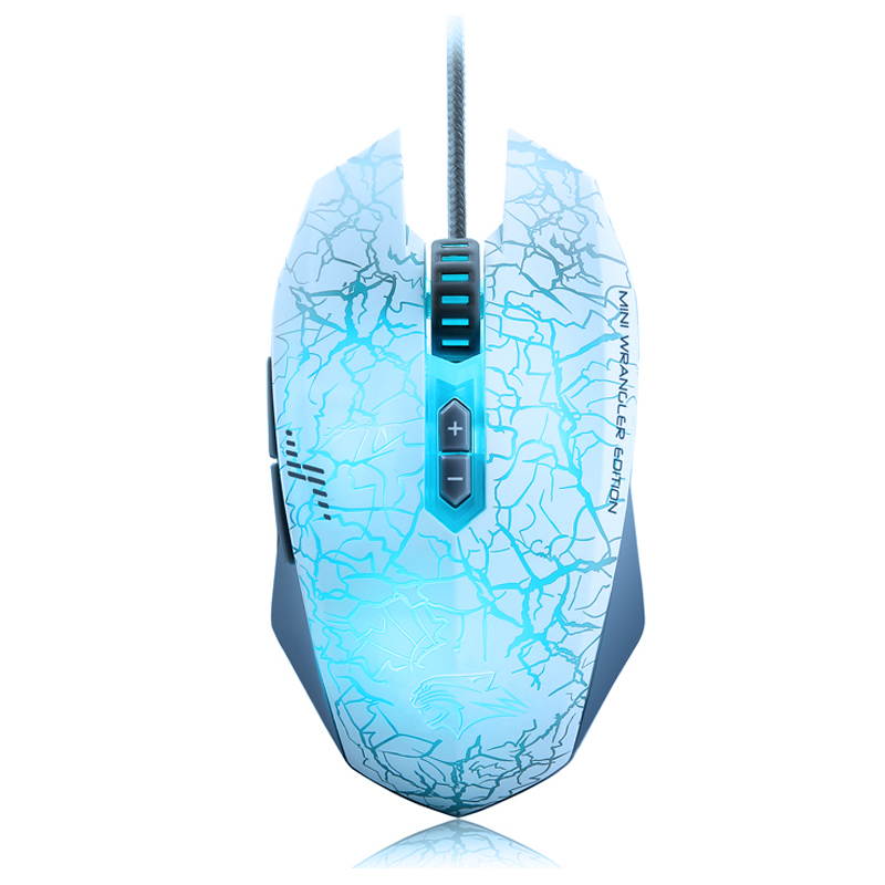 Merdia Dare-u MINI WARANGLER Edition G60 6 LED Backlight Free Switch 6 Level DPI USB Wired Gaming Mouse(white)