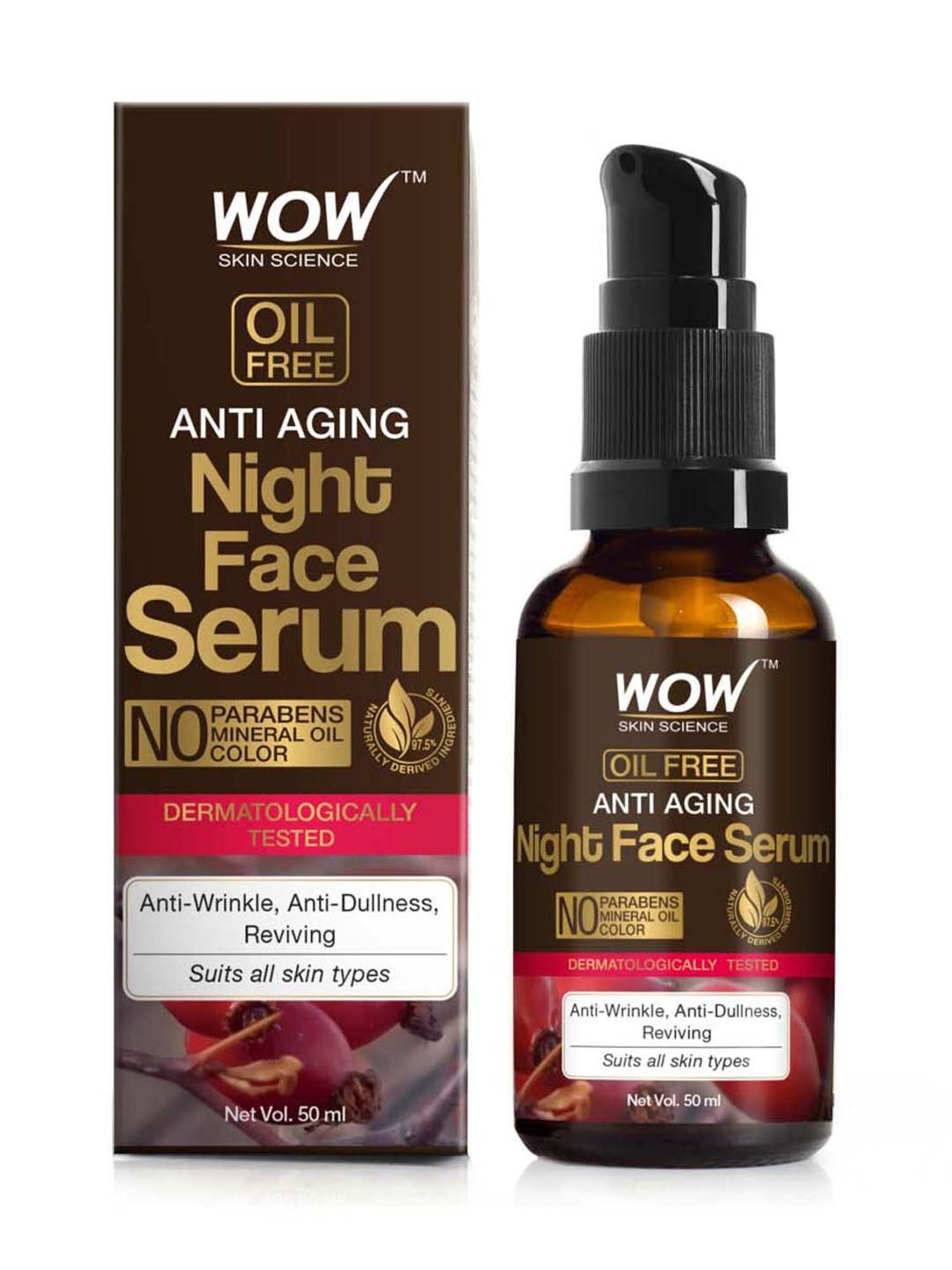 Wow Skin Science Anti Aging Night Face Serum - 50 ml