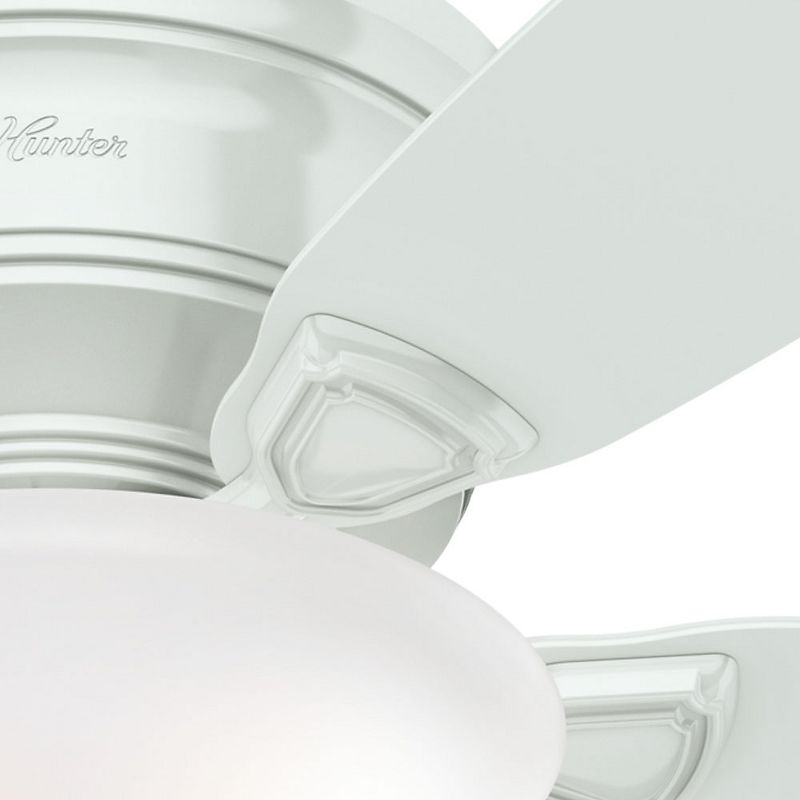 48" LED Low Profile Ceiling Fan (Includes Energy Efficient Light Bulb) White - Hunter