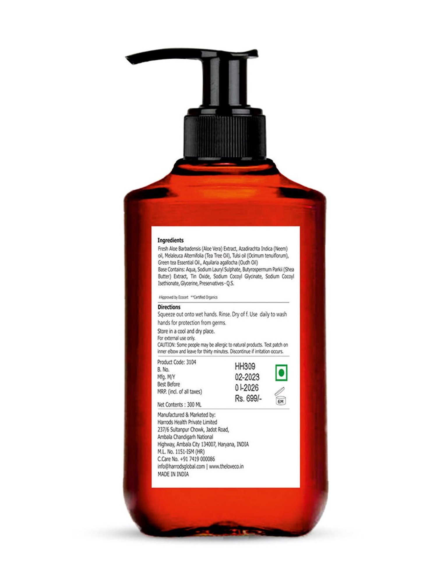 The Love Co. Oud Accord Hand Wash - 250 ml