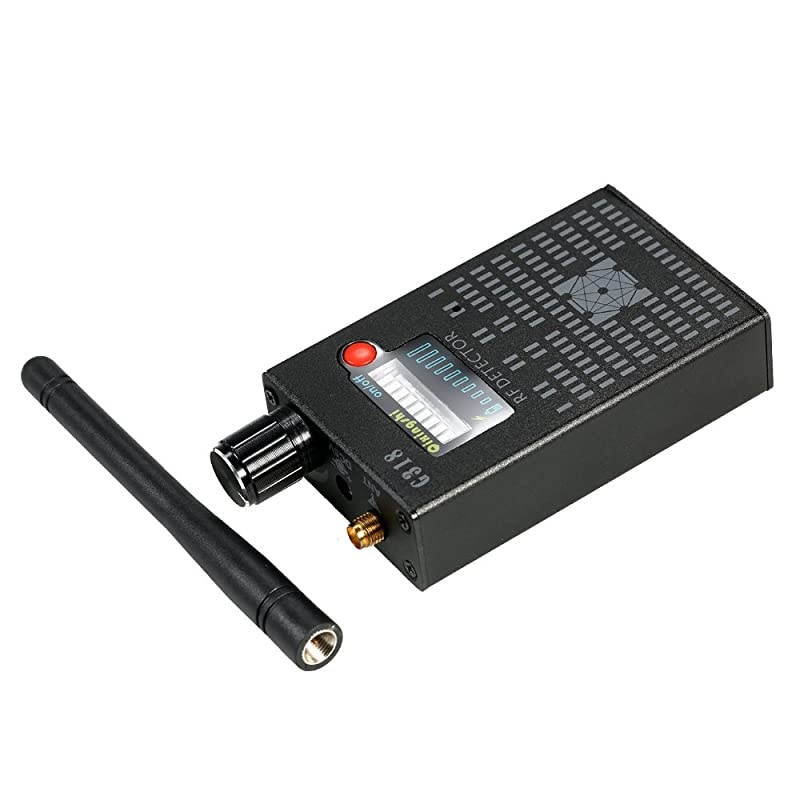 RF Signal Detector, Multi-Functional Full-Range RF Wireless Signal Radio Detector Camera Auto-Detection Tracer Finder 1MHz-8GHz Range Adjustable Sensitivity