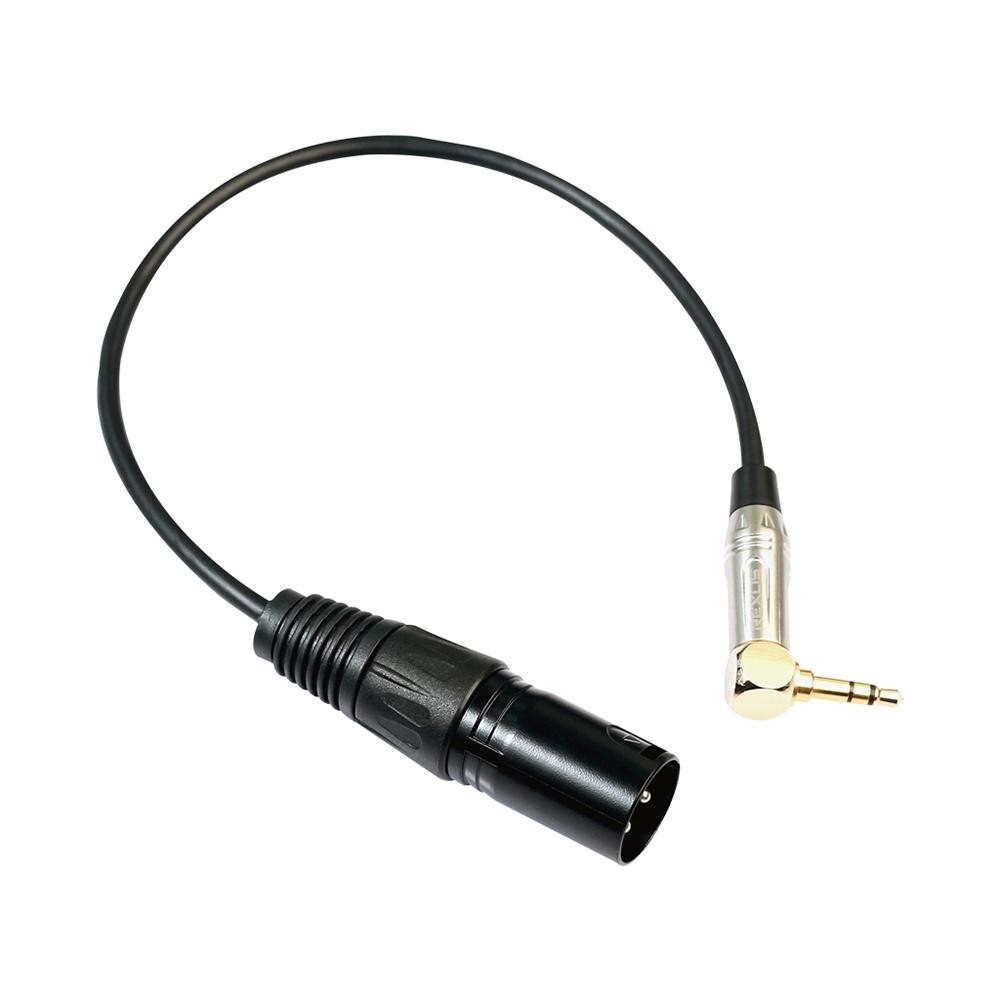 0.3m 90 Degree 3.5mm Stereo TRS Male to XLR 3Pin Male Audio Cable Wire Cord (1pcs)