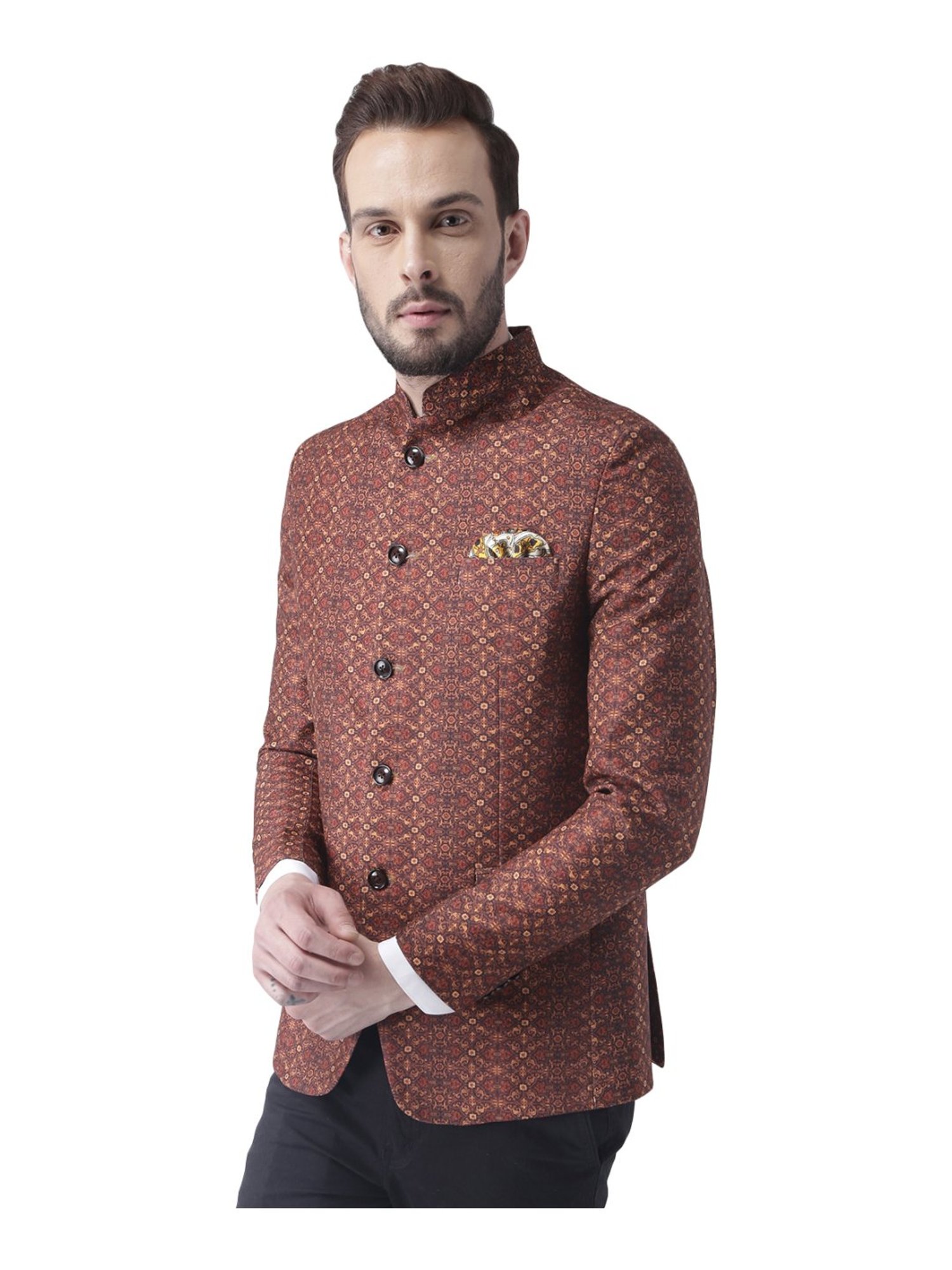 Vastramay Black Regular Fit Blazer