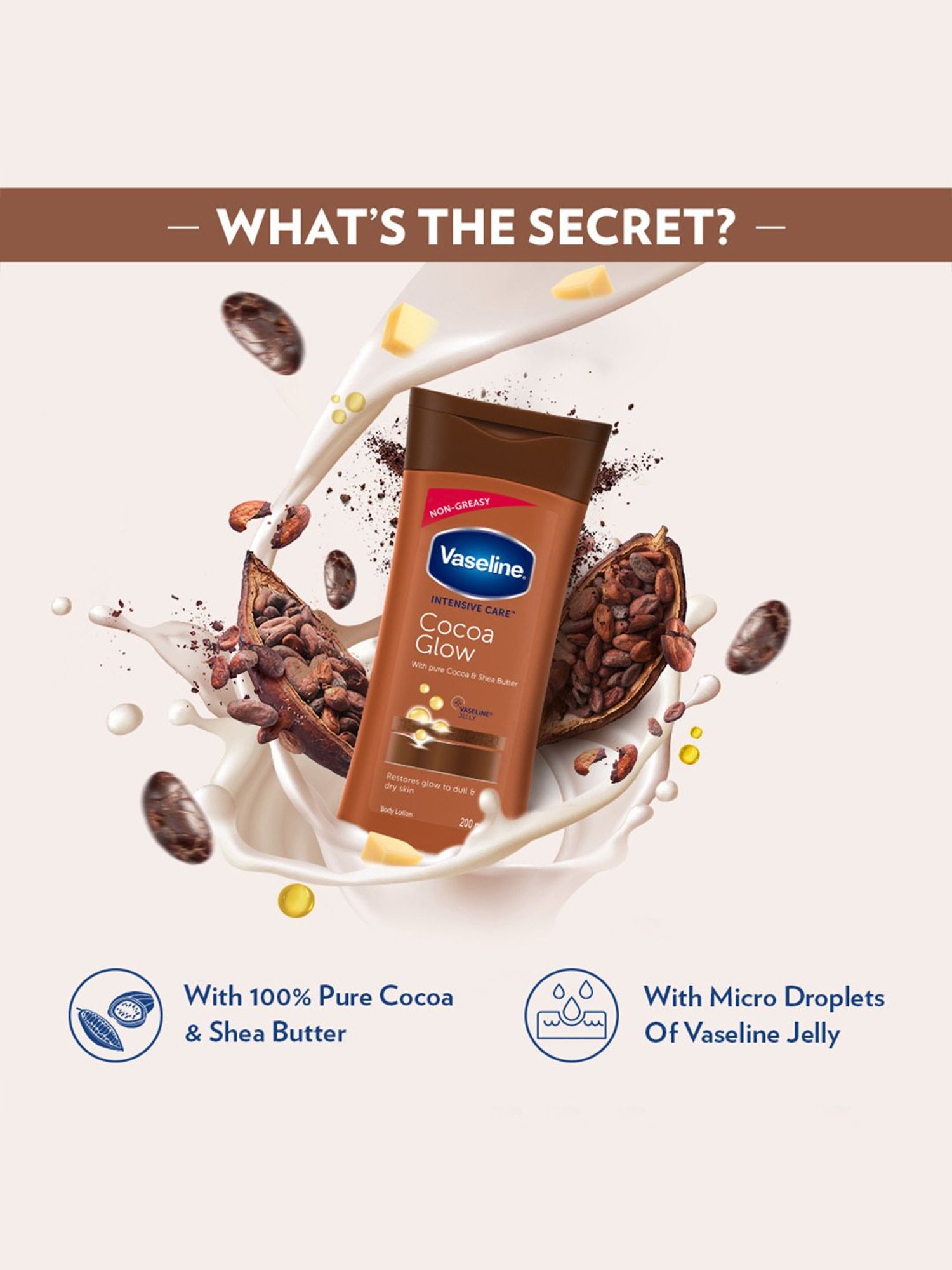 Vaseline Intensive Care Cocoa Glow Body Lotion - 200 ml