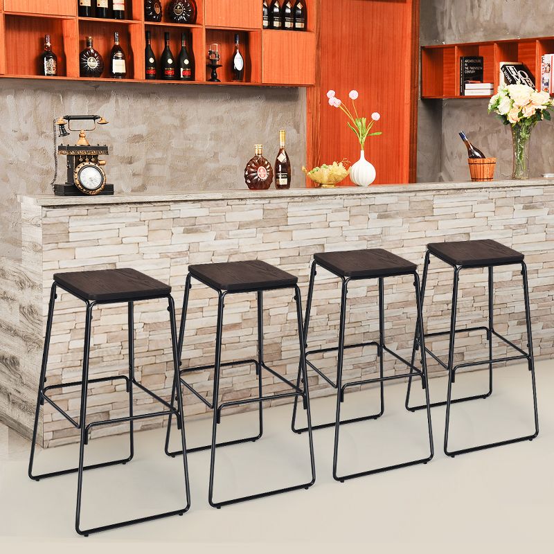 Ladder Barstool Seat Black - Riverstone Furniture Collection