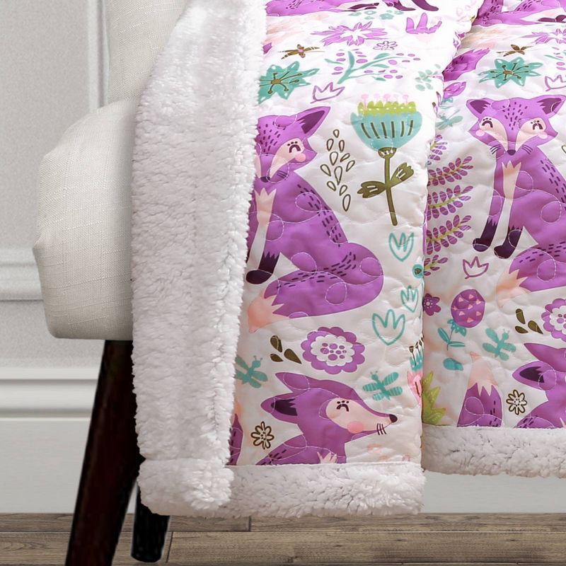 50"x60" Pixie Fox Throw Purple - Lush Décor