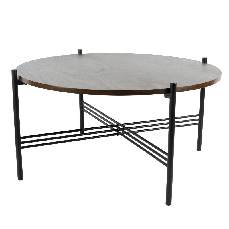 Round Coffee Table Chestnut/Black - Silverwood