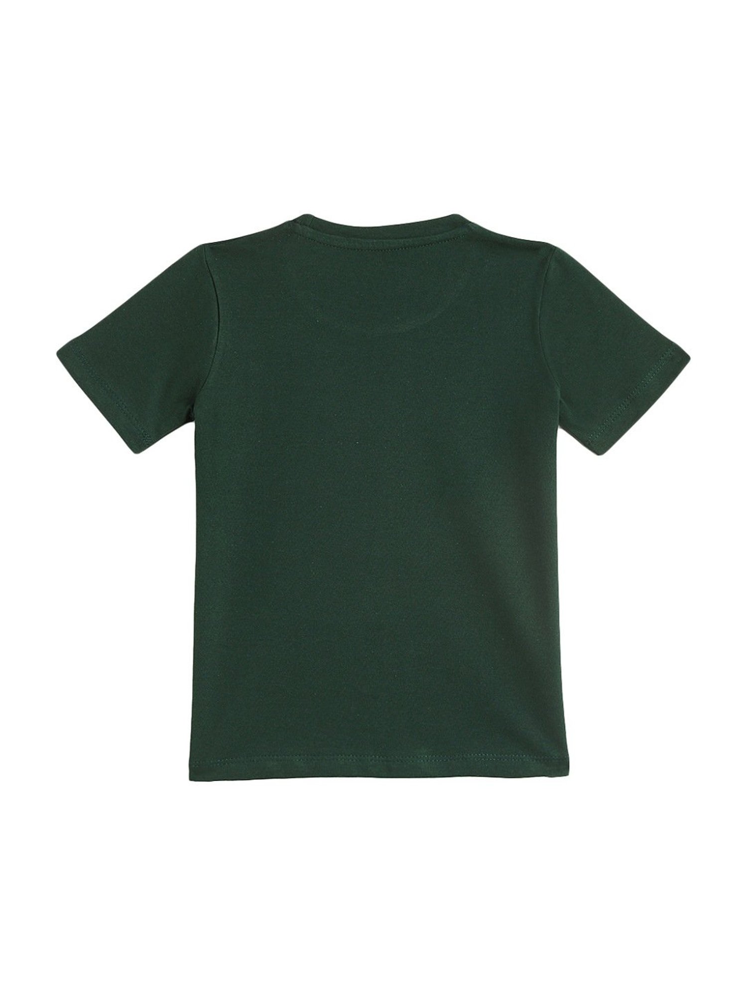 Kids Craft Bottle Green Cotton Printed T-Shirt & Shorts