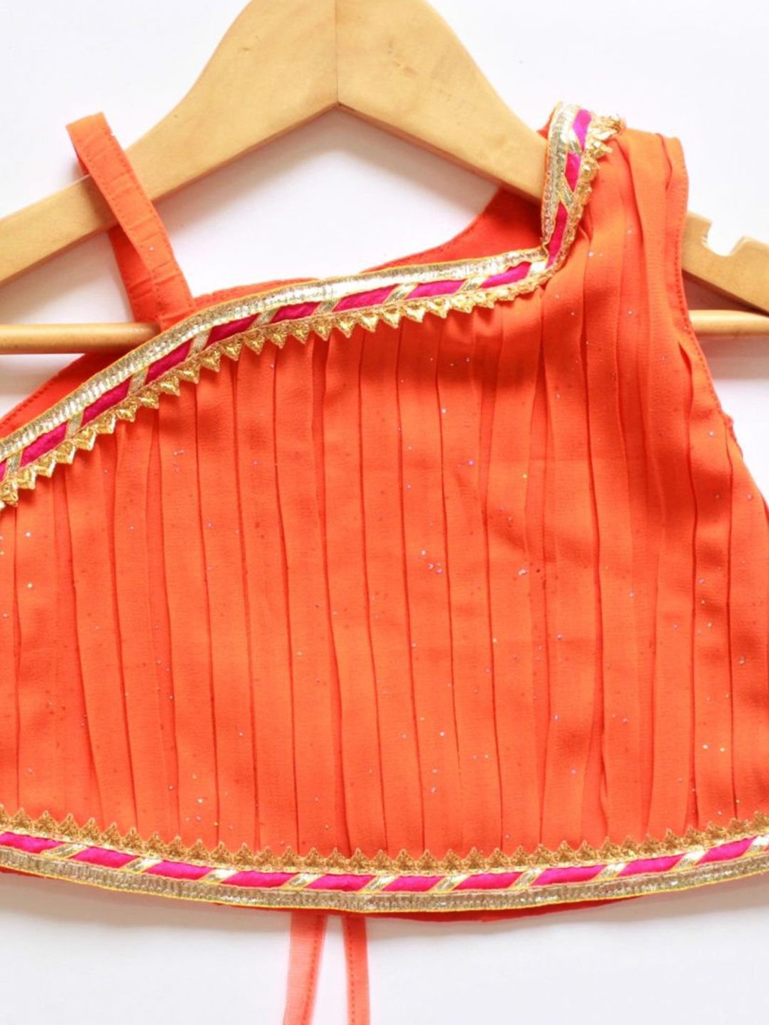 Many Frocks Kids Blue Embellished Top & Palazzo