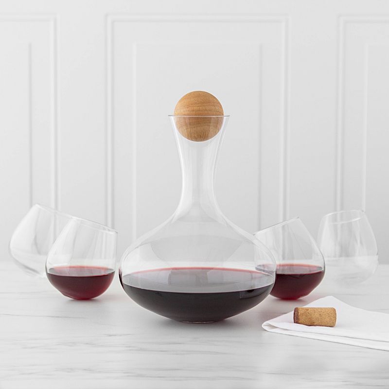 5pc Glass Wine Decanter Set - Cathy's Concepts