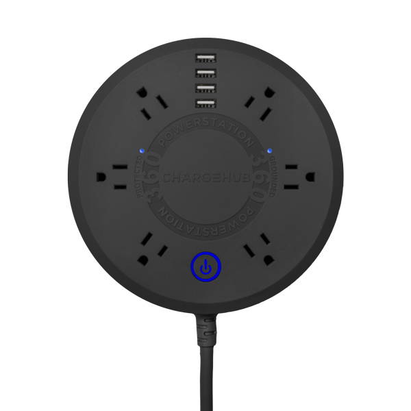 ChargeHub Powerstation 360 10-Device Surge Protector Power Strip