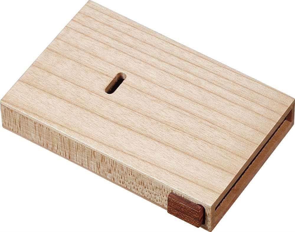 Visol Products V805B Maple Wooden Desktop Business Card Holder