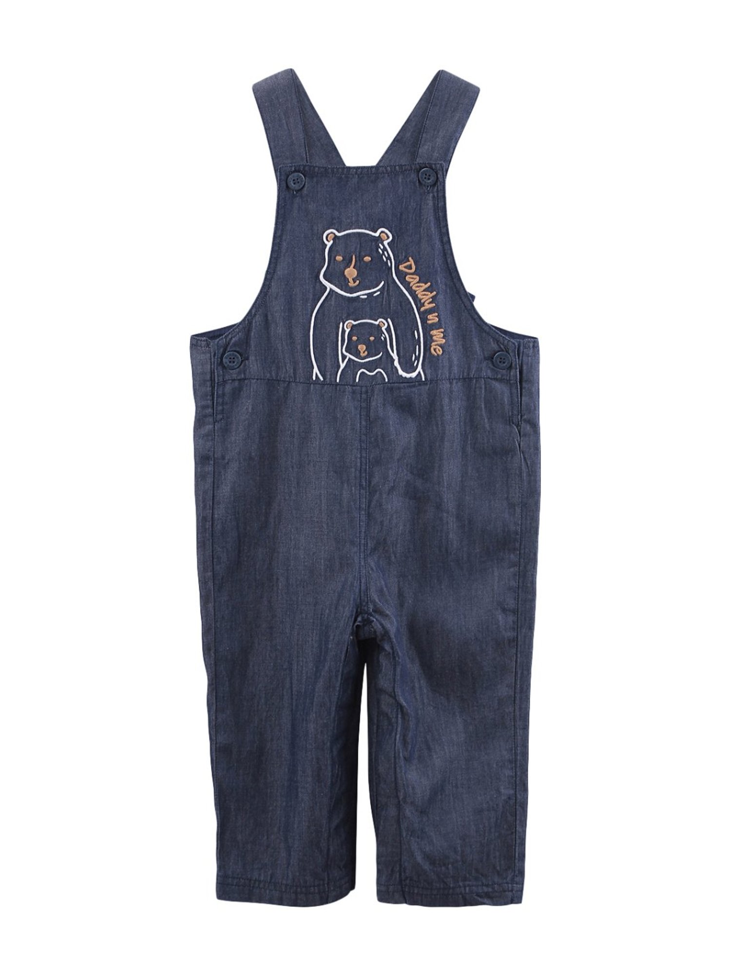 Kiddopanti Kids Blue Solid Dungaree