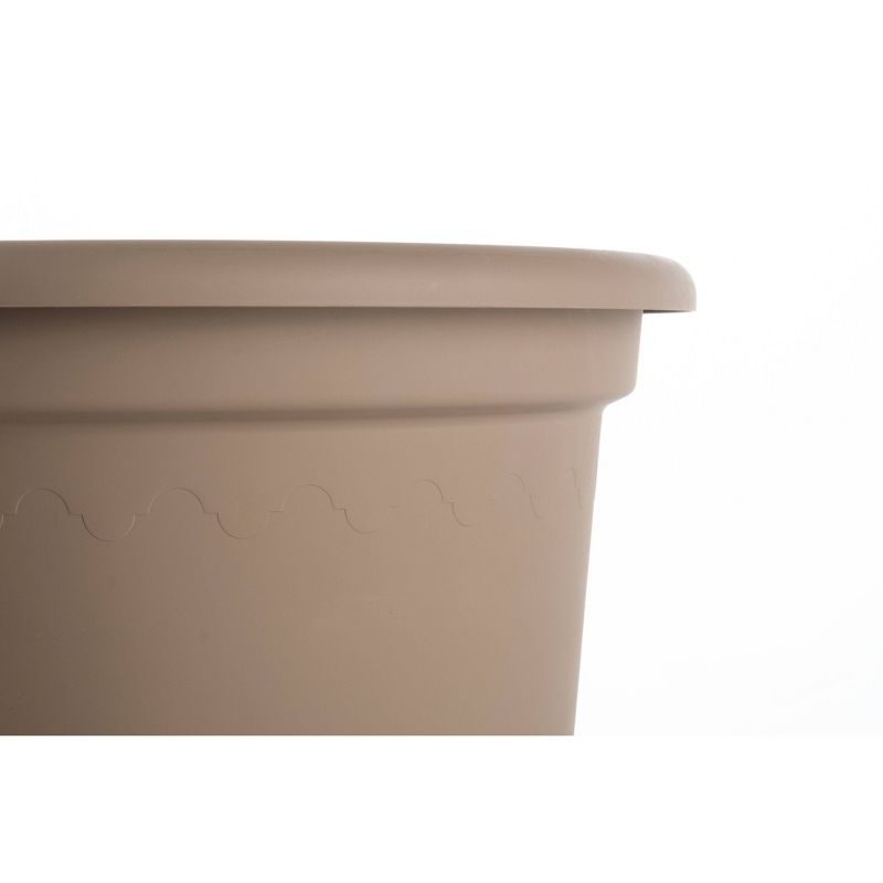 14.75" x 19.5" Indoor/Outdoor Resin Geo Planter Brown - Alfresco Home LLC