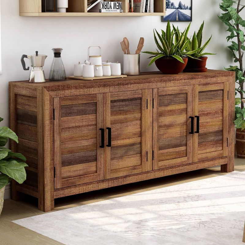 Quinto Buffet Server with 2 Cabinets Natural Rustic - HOMES: Inside + Out